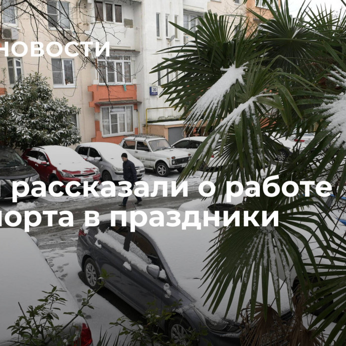 В Сочи рассказали о работе транспорта в праздники