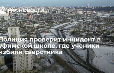 Полиция проверит инцидент в уфимской школе, где ученики избили сверстника