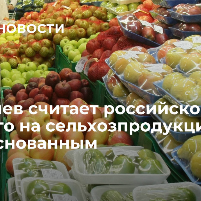 Кишинев считает российское эмбарго на сельхозпродукцию необоснованным