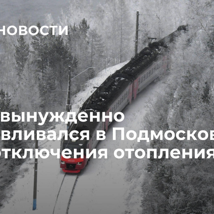 Поезд вынужденно останавливался в Подмосковье из-за отключения отопления