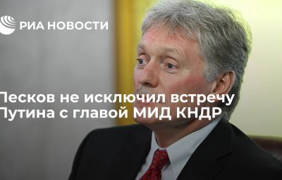 Песков не исключил встречу Путина с главой МИД КНДР