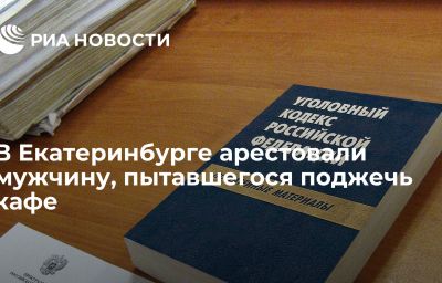 В Екатеринбурге арестовали мужчину, пытавшегося поджечь кафе