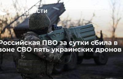 Российская ПВО за сутки сбила в зоне СВО пять украинских дронов
