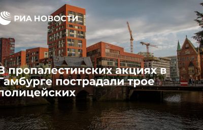 В пропалестинских акциях в Гамбурге пострадали трое полицейских