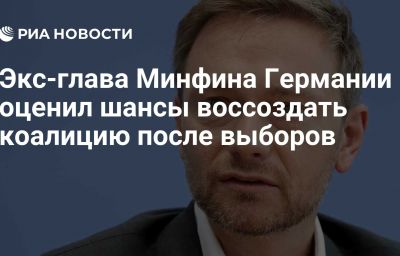 Экс-глава Минфина Германии оценил шансы воссоздать коалицию после выборов