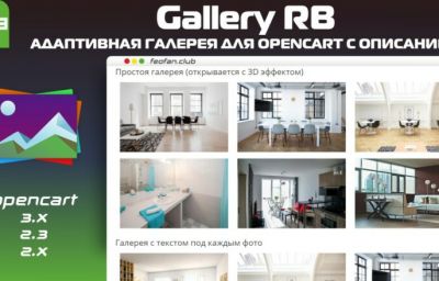 Gallery RB адаптивная галерея для opencart с описанием 3.1.3