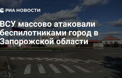 ВСУ массово атаковали беспилотниками город в Запорожской области