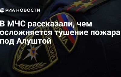 В МЧС рассказали, чем осложняется тушение пожара под Алуштой