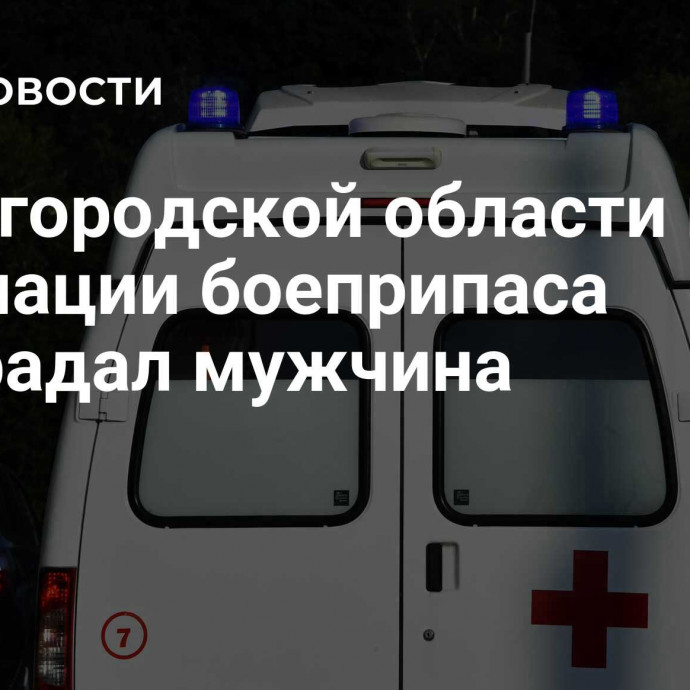 В Белгородской области при детонации боеприпаса пострадал мужчина