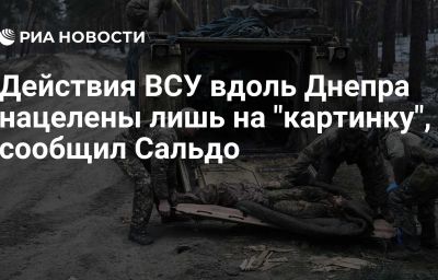 Действия ВСУ вдоль Днепра нацелены лишь на "картинку", сообщил Сальдо