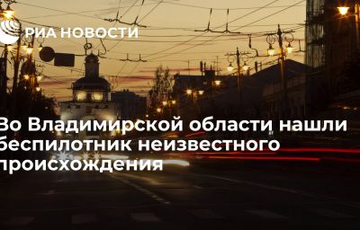 Во Владимирской области нашли беспилотник неизвестного происхождения