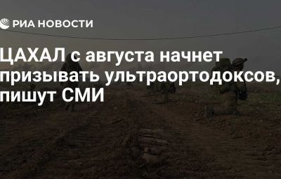 ЦАХАЛ с августа начнет призывать ультраортодоксов, пишут СМИ