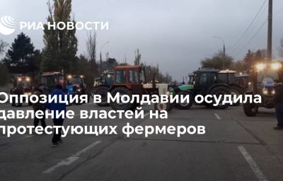 Оппозиция в Молдавии осудила давление властей на протестующих фермеров