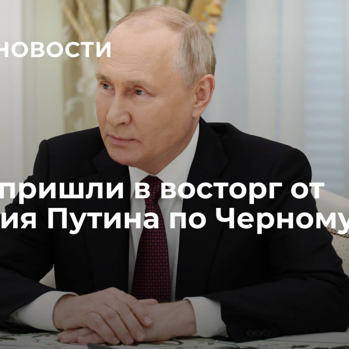 Турки пришли в восторг от решения Путина по Черному морю