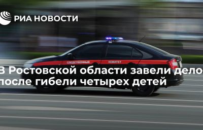 В Ростовской области завели дело после гибели четырех детей