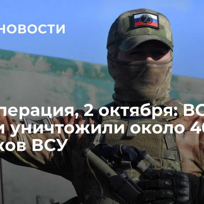 Спецоперация, 2 октября: ВС России уничтожили около 400 боевиков ВСУ