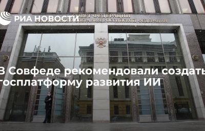 В Совфеде рекомендовали создать госплатформу развития ИИ