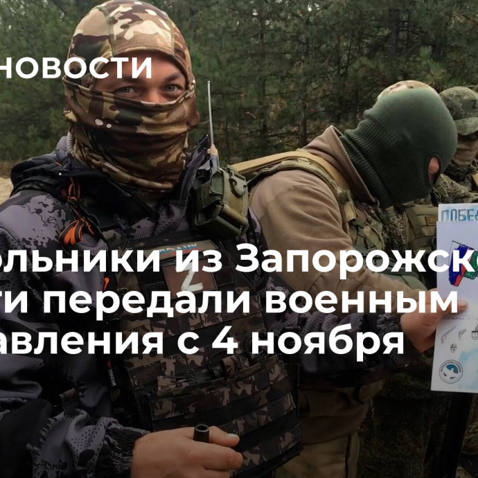 Дошкольники из Запорожской области передали военным поздравления с 4 ноября