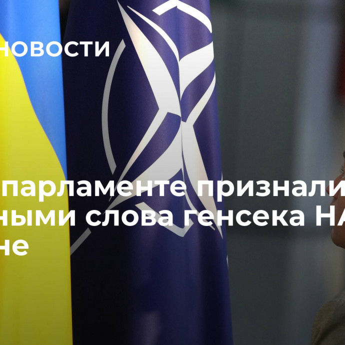 В Европарламенте признали безумными слова генсека НАТО об Украине