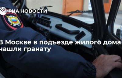 В Москве в подъезде жилого дома нашли гранату