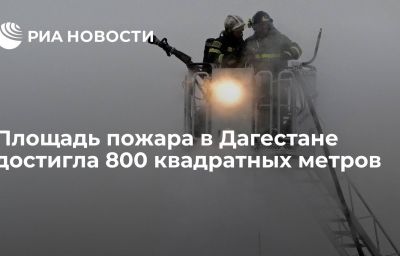 Площадь пожара в Дагестане достигла 800 квадратных метров