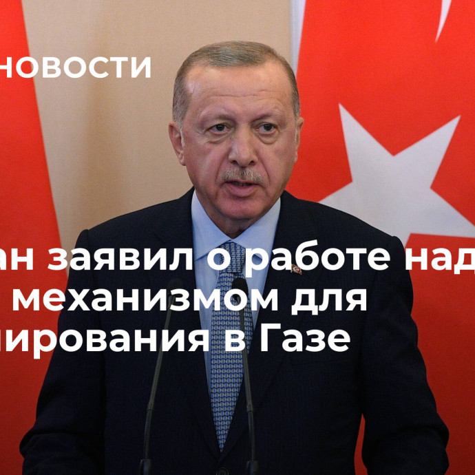 Эрдоган заявил о работе над новым механизмом для урегулирования в Газе