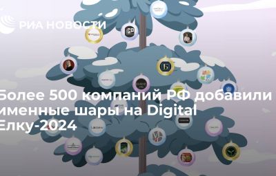 Более 500 компаний РФ добавили именные шары на Digital Елку-2024