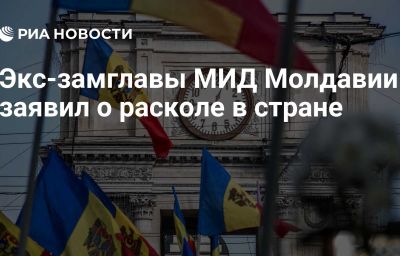 Экс-замглавы МИД Молдавии заявил о расколе в стране