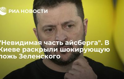 "Невидимая часть айсберга". В Киеве раскрыли шокирующую ложь Зеленского