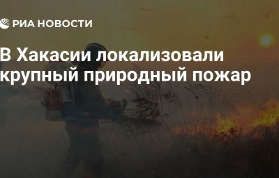 В Хакасии локализовали крупный природный пожар