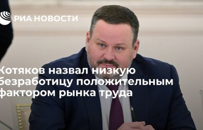 Котяков назвал низкую безработицу положительным фактором рынка труда