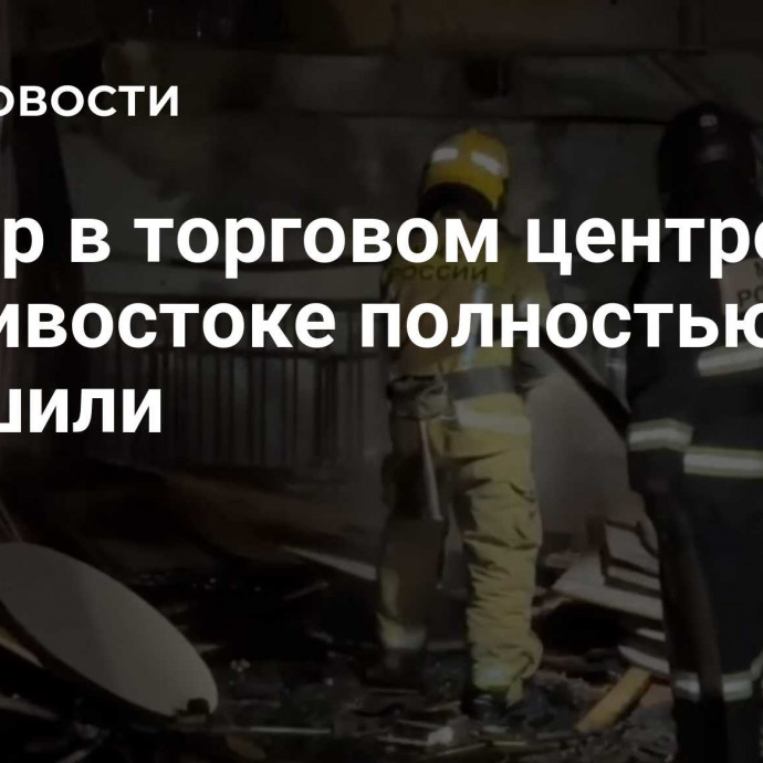 Пожар в торговом центре во Владивостоке полностью потушили