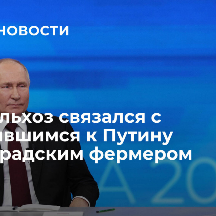 Минсельхоз связался с обратившимся к Путину волгоградским фермером