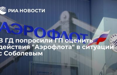 В ГД попросили ГП оценить действия "Аэрофлота" в ситуации с Соболевым