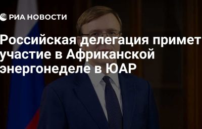 Российская делегация примет участие в Африканской энергонеделе в ЮАР