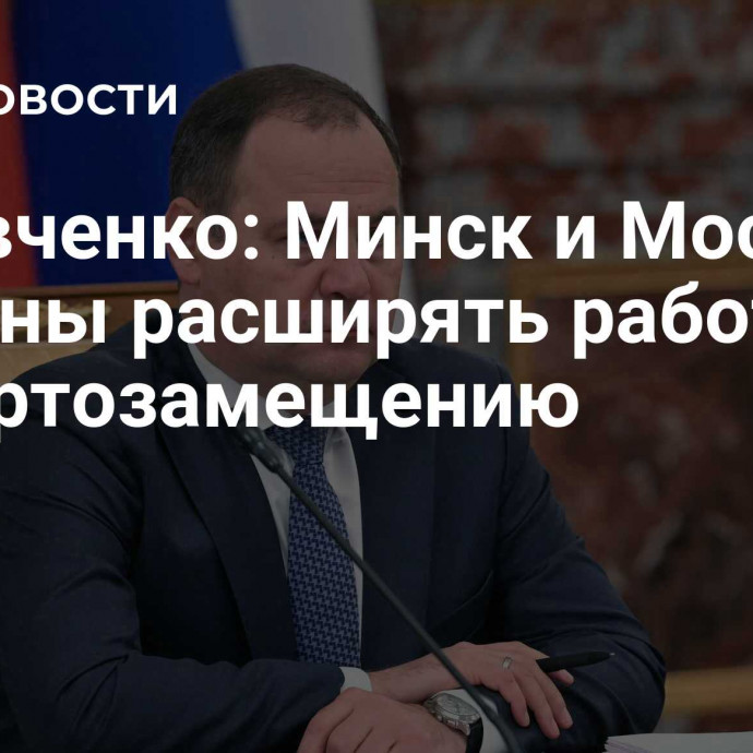 Головченко: Минск и Москва должны расширять работу по импортозамещению