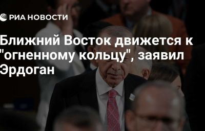 Ближний Восток движется к "огненному кольцу", заявил Эрдоган