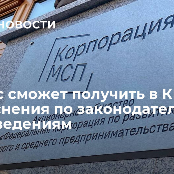 Бизнес сможет получить в КМСП разъяснения по законодательным нововведениям