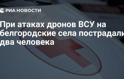 При атаках дронов ВСУ на белгородские села пострадали два человека