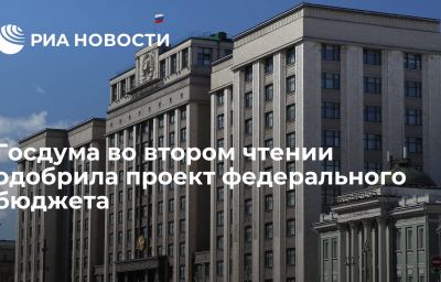 Госдума во втором чтении одобрила проект федерального бюджета