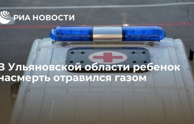 В Ульяновской области ребенок насмерть отравился газом