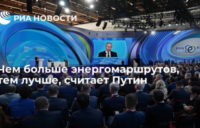 Чем больше энергомаршрутов, тем лучше, считает Путин