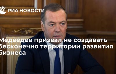 Медведев призвал не создавать бесконечно территории развития бизнеса