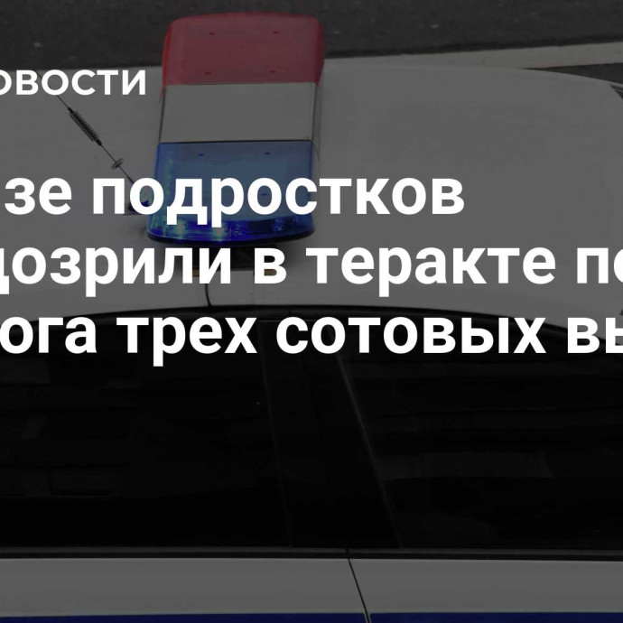 В Пензе подростков заподозрили в теракте после поджога трех сотовых вышек