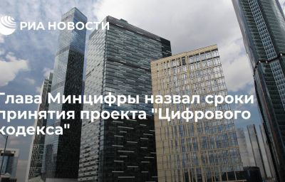 Глава Минцифры назвал сроки принятия проекта "Цифрового кодекса"