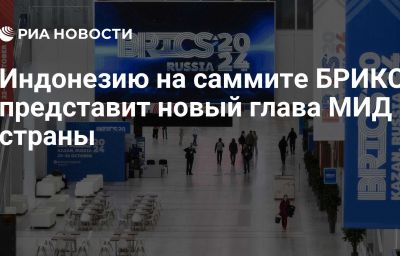 Индонезию на саммите БРИКС представит новый глава МИД страны