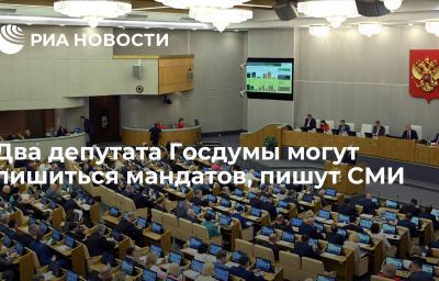 Два депутата Госдумы могут лишиться мандатов, пишут СМИ