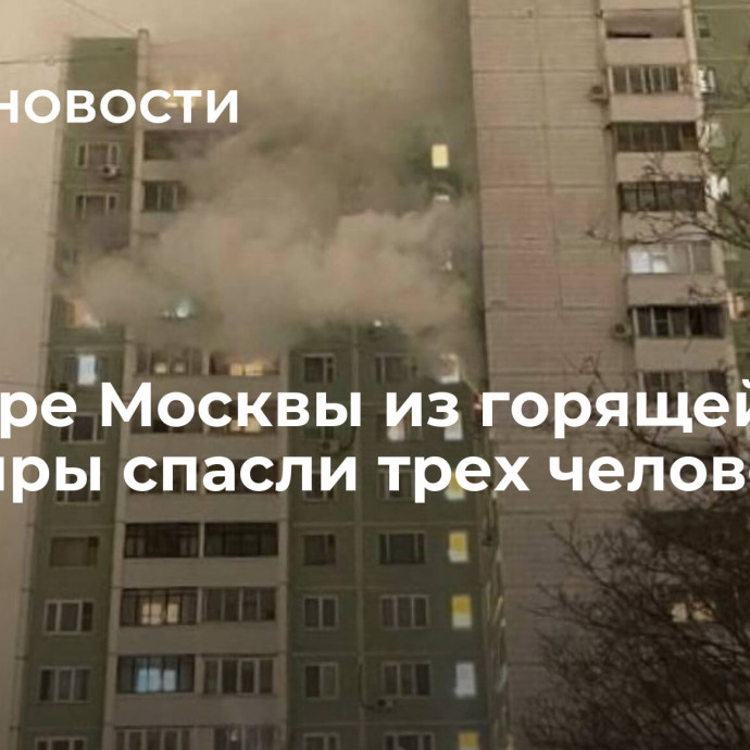 В центре Москвы из горящей квартиры спасли трех человек