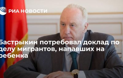 Бастрыкин потребовал доклад по делу мигрантов, напавших на ребенка