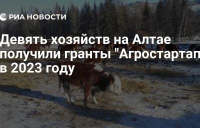 Девять хозяйств на Алтае получили гранты "Агростартап" в 2023 году